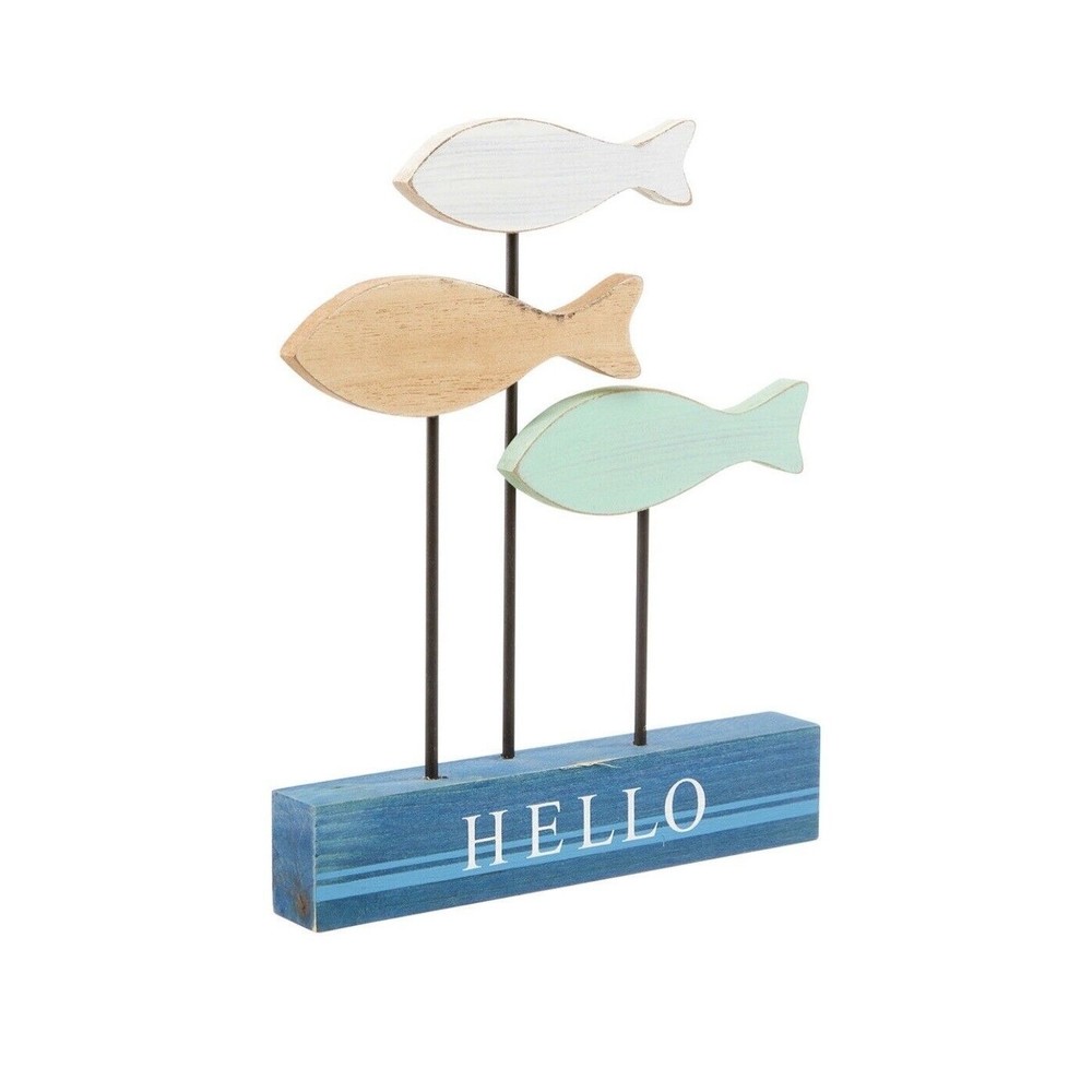 4 PCs Decor Home Wood Sea, Beach, Fish, Home /Office /Living room… - Picture 4 of 10